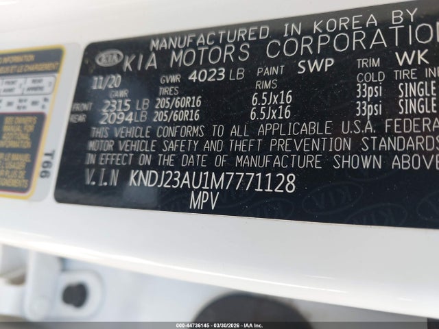 Продажа на аукционе авто 2021 Kia Soul S, vin: KNDJ23AU1M7771128, номер лота: 44736145