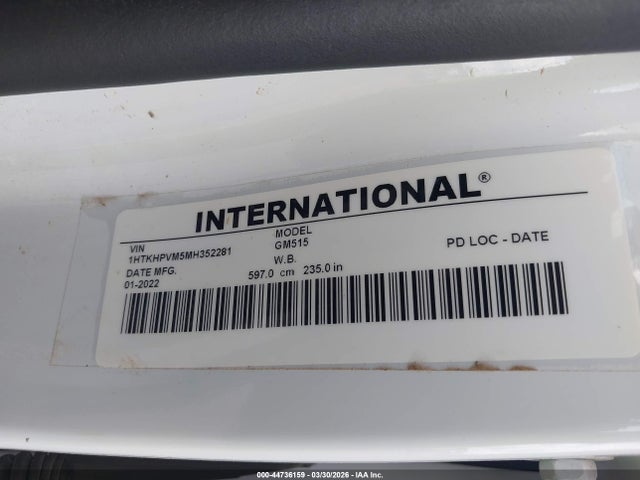 44736159 :رقم المزاد ، 1HTKHPVM5MH352281 vin ، 2021 Chevrolet Silverado 4500hd 1wt مزاد بيع