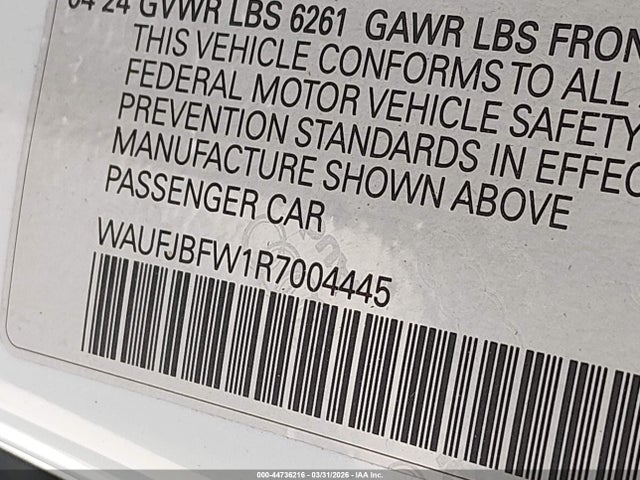 Продаж на аукціоні авто 2024 Audi E-tron Gt Premium Plus Quattro, vin: WAUFJBFW1R7004445, номер лоту: 44736216