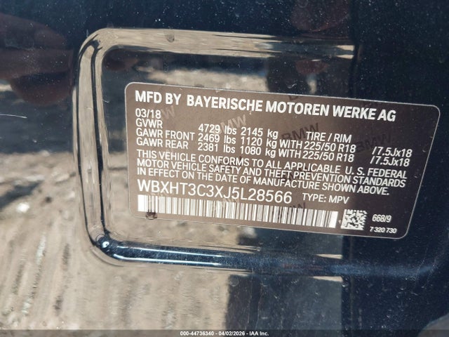 2018 BMW X1 WBXHT3C3XJ5L28566 Photo 8
