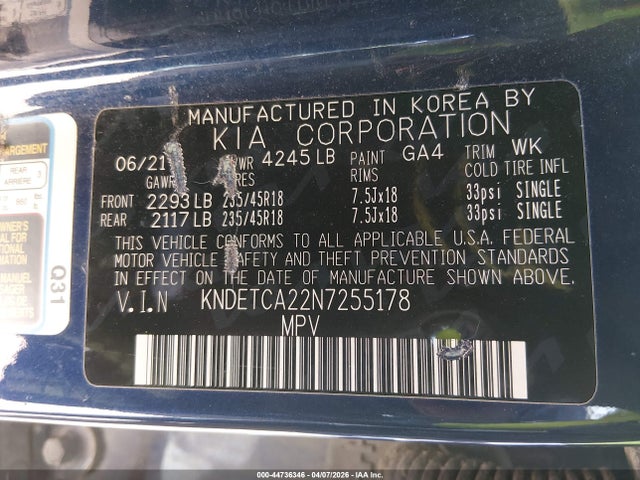 Продаж на аукціоні авто 2022 Kia Seltos Sx Turbo, vin: KNDETCA22N7255178, номер лоту: 44736346