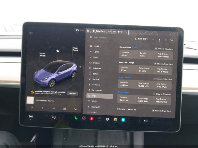 Продажа на аукционе авто 2022 Tesla Model Y Long Range Dual Motor All-wheel Drive, vin: 7SAYGAEE3NF544920, номер лота: 44736424