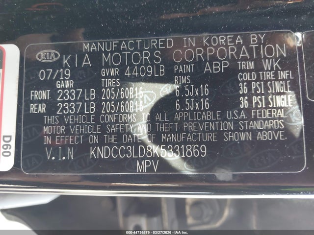 2019 KIA NIRO PLUG-IN HYBRID KNDCC3LD8K5331869 Photo 8