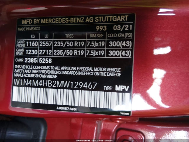 2021 MERCEDES-BENZ GLB 250 W1N4M4HB2MW129467 Photo 8