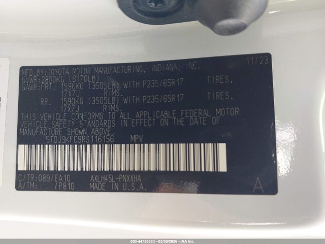 2024 TOYOTA SIENNA 5TDJSKFC9RS116156 Photo 8