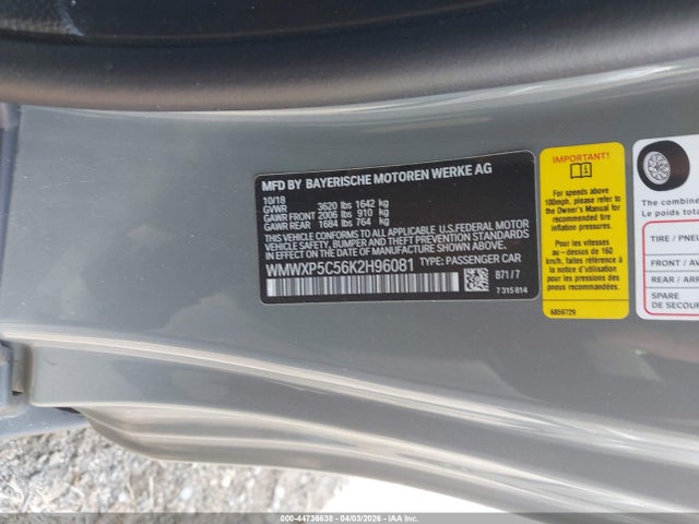 Aukcja sprzedaży 2019 Mini Hardtop Cooper, vin: WMWXP5C56K2H96081, numer aukcji: 44736638