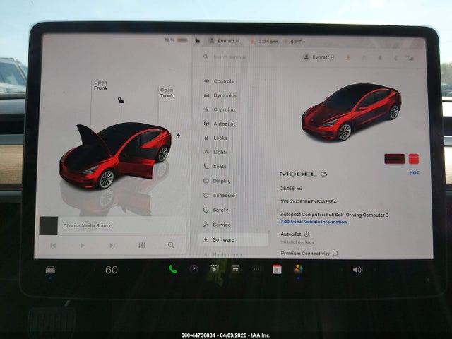 Aukcja sprzedaży 2022 Tesla Model 3 Rear-wheel Drive, vin: 5YJ3E1EA7NF352894, numer aukcji: 44736834