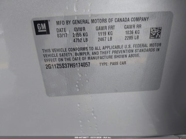 2G11Z5S37H9174057 Chevrolet IMPALA LS