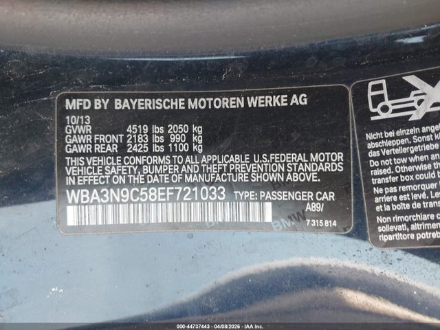 Продажа на аукционе авто 2014 Bmw 428i Xdrive, vin: WBA3N9C58EF721033, номер лота: 44737443