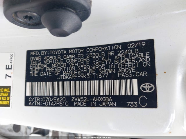 Toyota Prius Prime Premium 2019 JTDKARFP9K3111677 Image 9