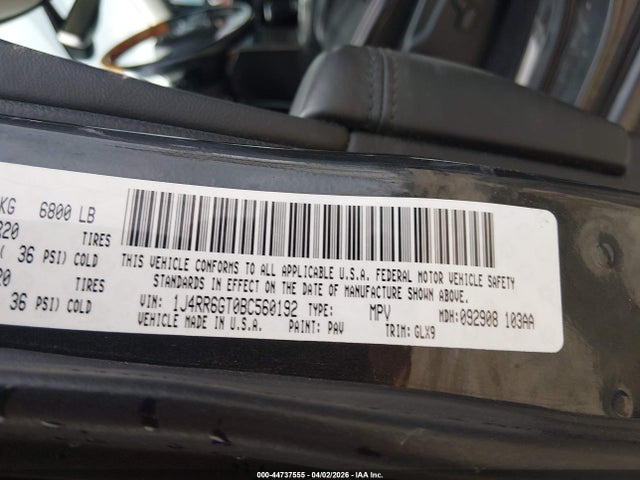 2011 JEEP GRAND CHEROKEE 1J4RR6GT0BC560192 Photo 8