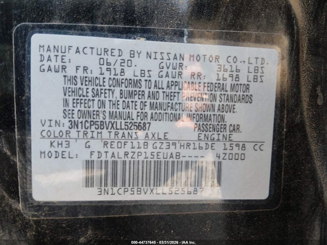 Nissan Kicks S Xtronic Cvt 2020 3N1CP5BVXLL525687 Image 9