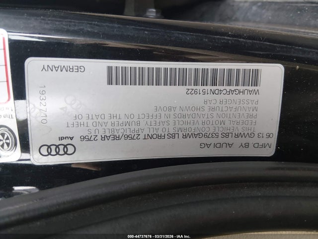 2013 AUDI A6 WAUHGAFC4DN151922 Photo 8