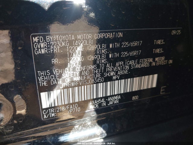 JTMRWRFV1SJ083450 Toyota Rav4 Hybrid Xle