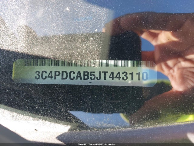 Aukcja sprzedaży 2018 Dodge Journey Se, vin: 3C4PDCAB5JT443110, numer aukcji: 44737746