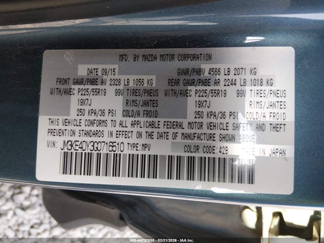 Aukcja sprzedaży 2016 Mazda Cx-5 Grand Touring, vin: JM3KE4DY3G0716510, numer aukcji: 44737855