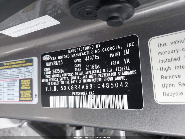 5XXGR4A68FG485042 KIA Optima Sx Turbo