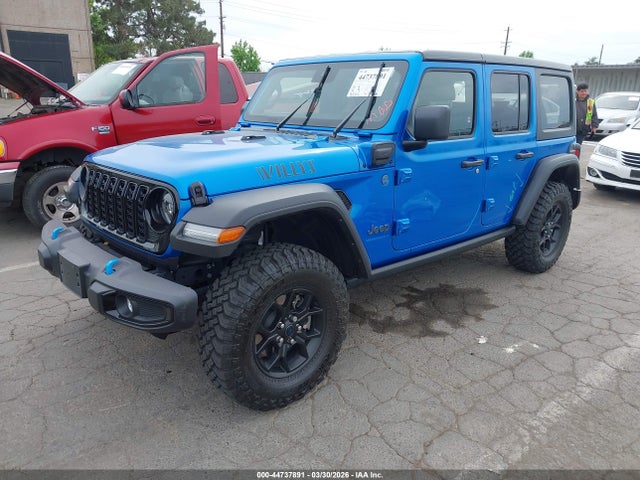 2024 Jeep Wrangler 4xe Willys 4xe მანქანა იყიდება აუქციონზე, vin: 1C4RJXN61RW356557, აუქციონის ნომერი: 44737891