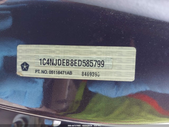 44737985 :رقم المزاد ، 1C4NJDEB8ED585799 vin ، 2014 Jeep Compass Latitude مزاد بيع