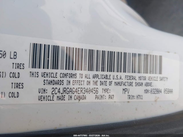 2014 Ram Cargo Tradesman მანქანა იყიდება აუქციონზე, vin: 2C4JRGAG4ER340456, აუქციონის ნომერი: 44737993