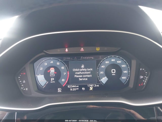 44738081 :رقم المزاد ، WA1AECF37L1034695 vin ، 2020 Audi Q3 Premium 45 Tfsi Quattro Tiptronic مزاد بيع