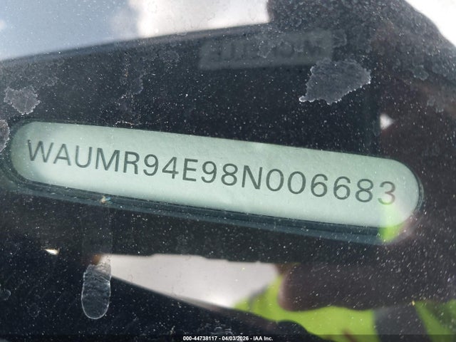 Продаж на аукціоні авто 2008 Audi A8 W12, vin: WAUMR94E98N006683, номер лоту: 44738117