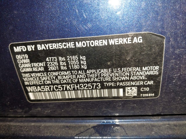 BMW 330i Xdrive 2019 WBA5R7C57KFH32573 Image 9