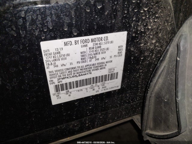 2020 FORD EDGE 2FMPK3J95LBA44176 Photo 8