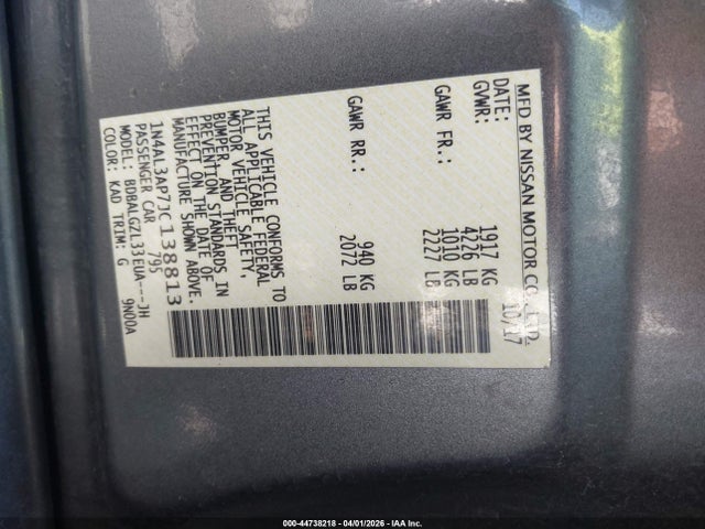 2018 NISSAN ALTIMA 1N4AL3AP7JC138813 Photo 8