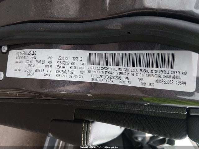 1C4PJLCB4GW342701 Jeep Cherokee Latitude