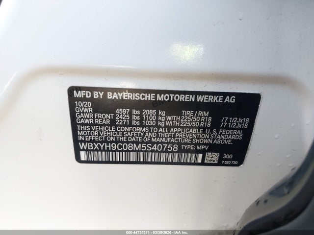 WBXYH9C08M5S40758 BMW X2 Sdrive28i
