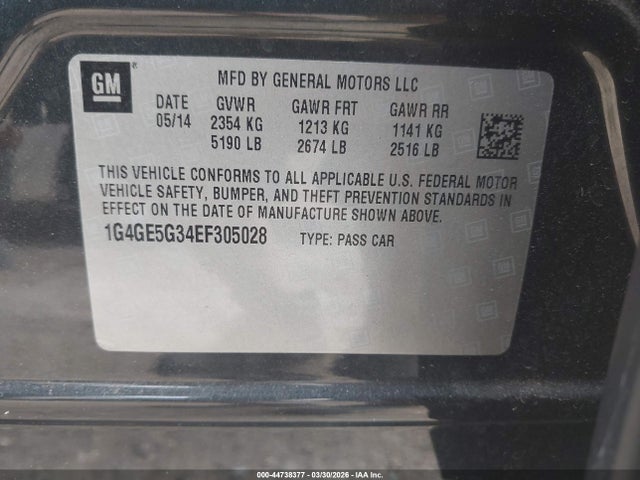 Продажа на аукционе авто 2014 Buick Lacrosse Premium I Group, vin: 1G4GE5G34EF305028, номер лота: 44738377