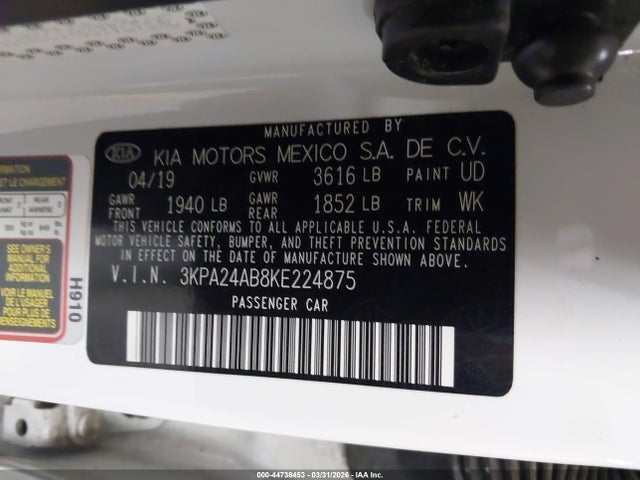 KIA RIO S 2019 3KPA24AB8KE224875 Image 9