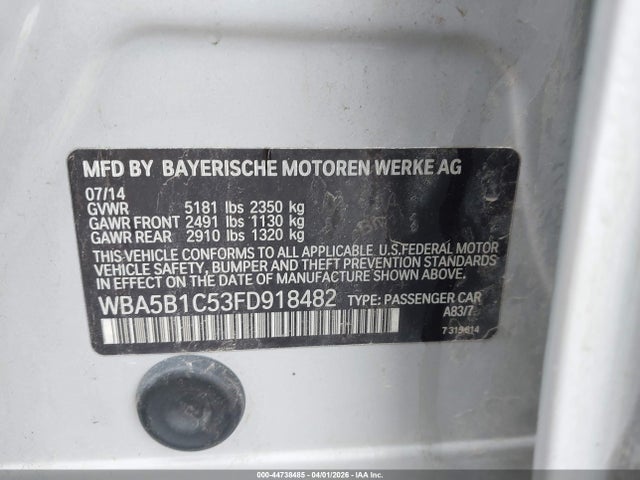 2015 BMW 535I WBA5B1C53FD918482 Photo 8