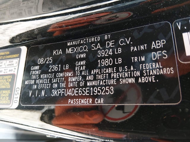 KIA K4 Ex 2025 3KPFU4DE6SE195253 Image 9