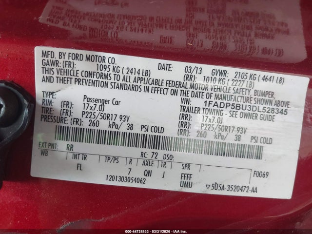 2013 FORD C-MAX HYBRID 1FADP5BU3DL528345 Photo 8