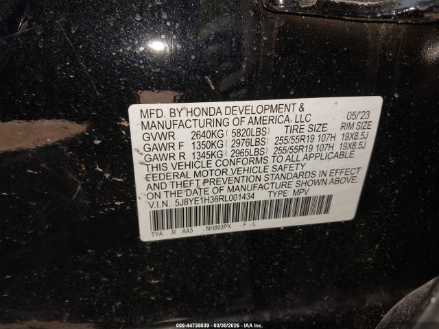 Продажа на аукционе авто 2024 Acura Mdx Standard, vin: 5J8YE1H36RL001434, номер лота: 44738839