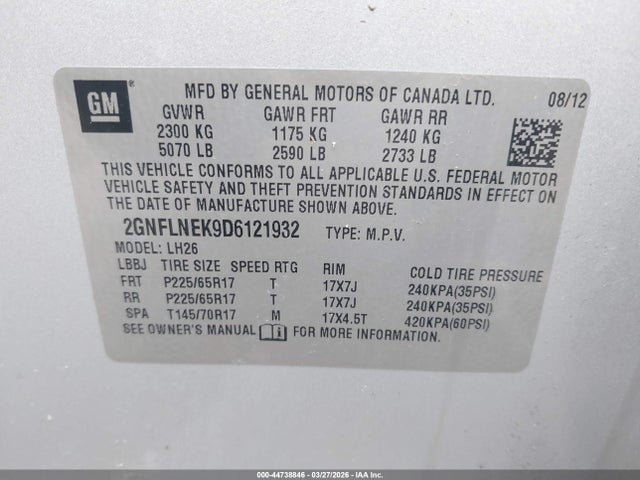 2013 CHEVROLET EQUINOX 2GNFLNEK9D6121932 Photo 8