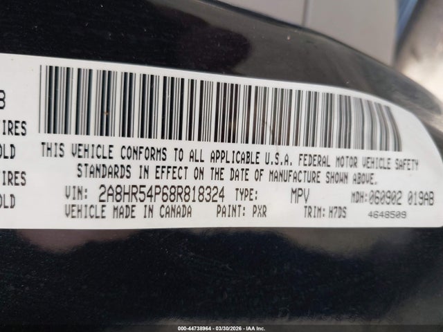 2008 CHRYSLER TOWN & COUNTRY 2A8HR54P68R818324 Photo 8