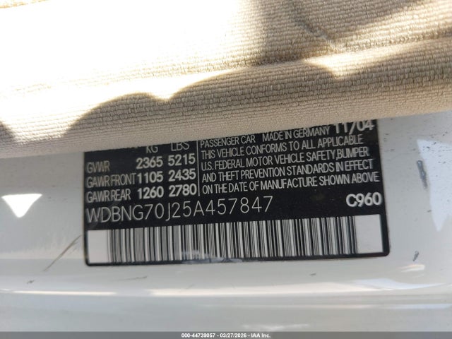 Aukcja sprzedaży 2005 Mercedes-benz S 430, vin: WDBNG70J25A457847, numer aukcji: 44739057