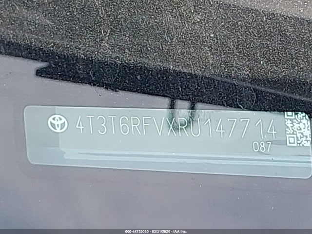Продажа на аукционе авто 2024 Toyota Rav4 Hybrid Se, vin: 4T3T6RFVXRU147714, номер лота: 44739060