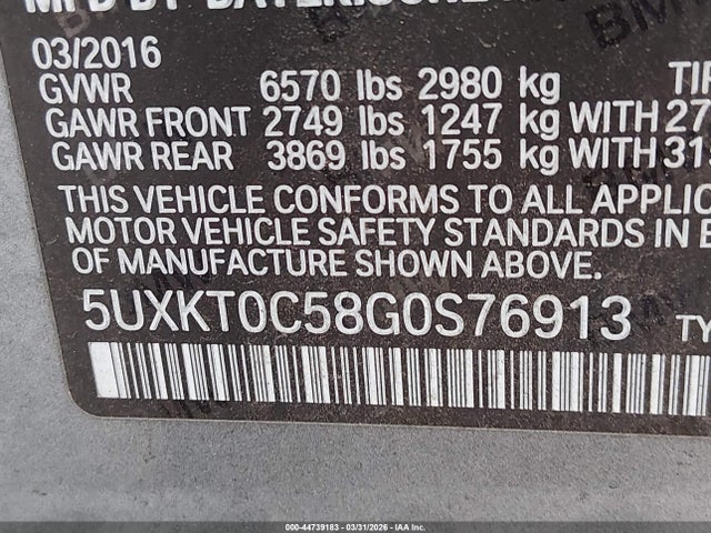 2016 BMW X5 EDRIVE 5UXKT0C58G0S76913 Photo 8