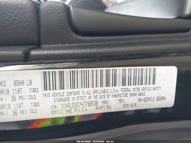 1C4RJEBG7HC788538 Jeep Grand Cherokee Limited 4x2