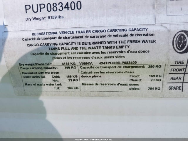 Puma Palomino 2020 4X4TPUH26LP083400 Image 9