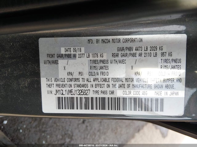 2018 MAZDA MAZDA6 JM1GL1VM5J1325827 Photo 8