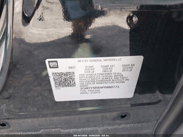 1G6DY5R64P0860771 Cadillac Ct5-v V-series Blackwing