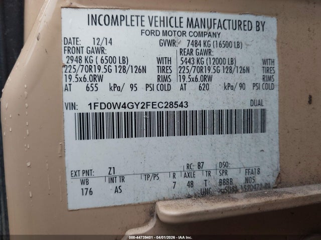 Ford F-450 Chassis Xl 2015 1FD0W4GY2FEC28543 Image 9