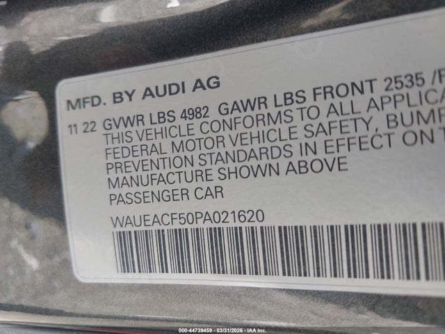 2023 AUDI A5 SPORTBACK WAUEACF50PA021620 Photo 8