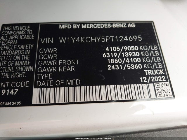 2023 MERCEDES-BENZ SPRINTER 2500 W1Y4KCHY5PT124695 Photo 8