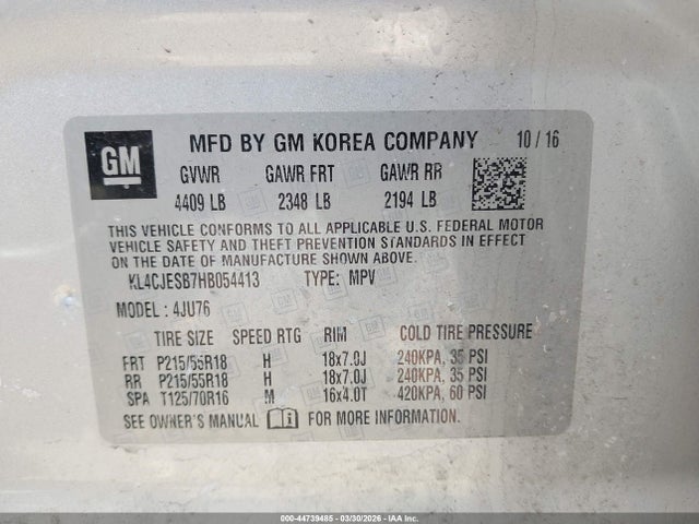 2017 BUICK ENCORE KL4CJESB7HB054413 Photo 8